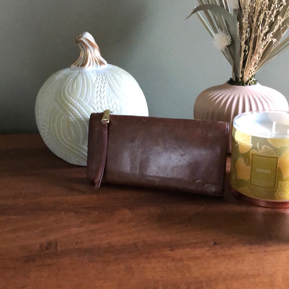 HOBO Brown Leather Wallet